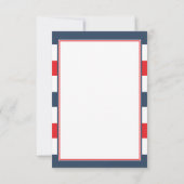 Invitation BBQ Patriotique Rouge Blanc Bleu 4 juillet (Dos)