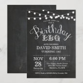 Invitation BBQ pour anniversaire Tableau noir pour (Devant / Derrière)