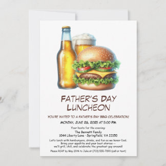 Invitation BBQ pour la Fête des Pères – Hamburgers
