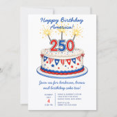 Invitation BBQ pour les 250 ans de l'Amérique (Devant)