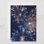 Invitation BBQ Rouge Blanc Bleu 4 juillet (Dos)