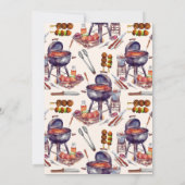 Invitation BBQ Rustic Couples Baby shower BabyQ (Dos)