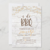 Invitation BBQ - Rustique Blanc (Devant)