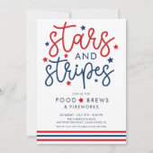 Invitation BBQ Stars & Stripes (Devant)