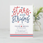 Invitation BBQ Stars & Stripes (Debout devant)