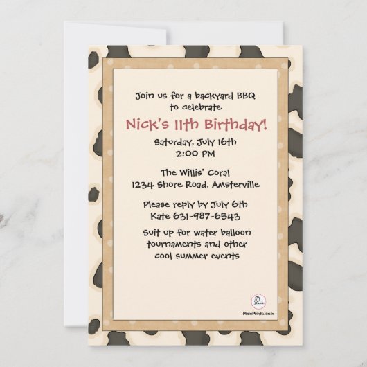 Invitation BBQ Steer (Dos)