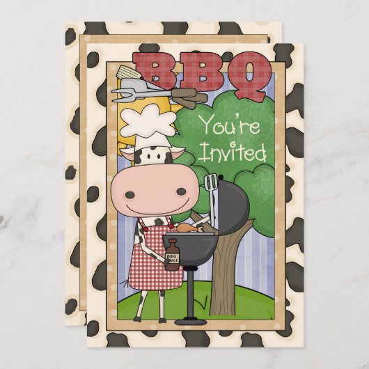 Invitation BBQ Steer (Devant / Derrière)