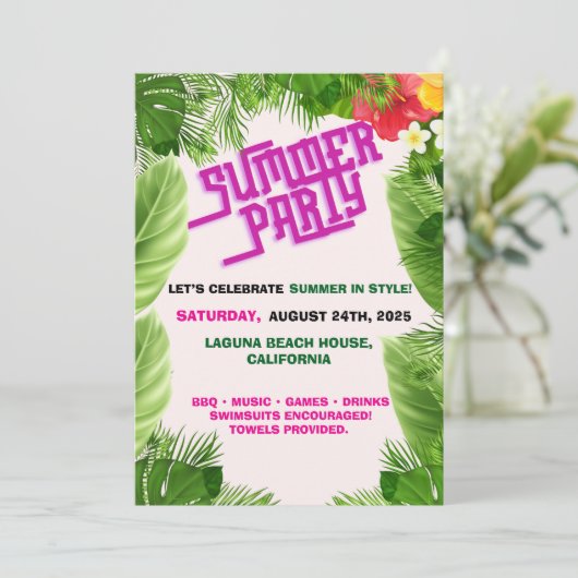 Invitation BBQ Summer Bash (Debout devant)