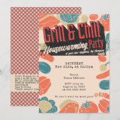 Invitation BBQ Thanksgiving Ami-Action ménagère (Devant / Derrière)