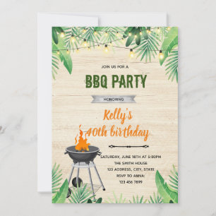 Invitation BBQ tropical