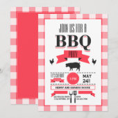Invitation BBQ Vérification Rouge (Devant / Derrière)