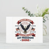 Invitation BBQ Vintage Liberté – Aigle Rétro (Debout devant)