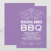 INVITATION BBQ VINTAGE| REHEARSAL DINNER BBQ (Devant / Derrière)