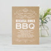 INVITATION BBQ VINTAGE| REHEARSAL DINNER BBQ (Debout devant)