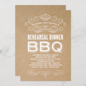 INVITATION BBQ VINTAGE| REHEARSAL DINNER BBQ (Devant / Derrière)