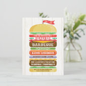 Invitation BBQ Woodgrain (Debout devant)