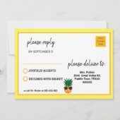 Invitation B'day de l'ananas de Pickleball + RSVP (Dos)