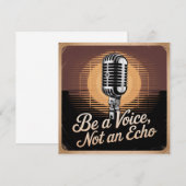 Invitation Be A Voice, Not An Echo (Devant / Derrière)