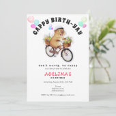 Invitation Be Cappy Capybara Bicyclette Enfants mignonette fê (Debout devant)