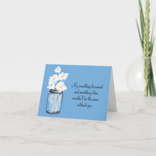 Invitation Be My Bridesmad - Mason Jar & Daisies (Devant)