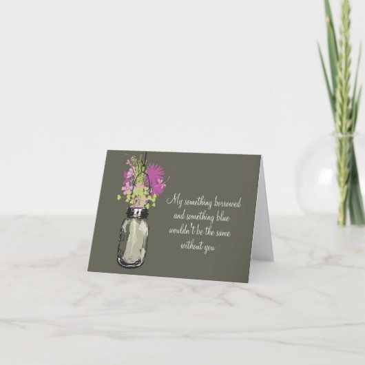Invitation Be My Bridesmad - Mason Jar & Fleur sauvage (Devant)