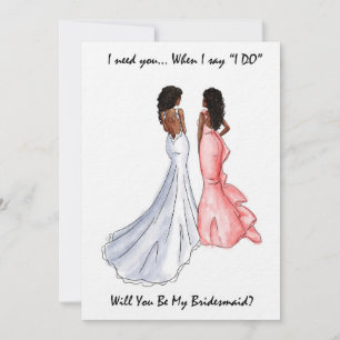 Invitation Be My Bridesmaid - Africain-Américain
