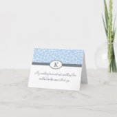 Invitation Be My Bridesmaid - Blue Giraffe Print (Devant)
