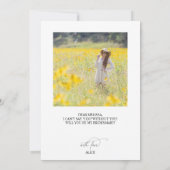 Invitation Be My Bridesmaid Chic Script Photo (Dos)