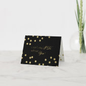 Invitation Be My Bridesmaid Gold and Black Confetti (Devant)