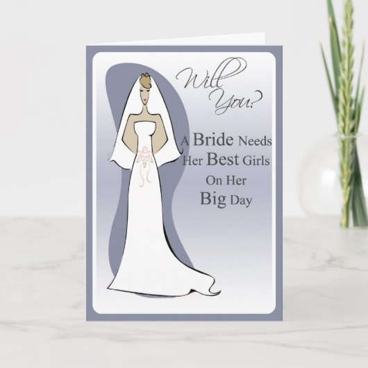 Invitation Be My Bridesmaid Invite for Bridal Attendants (Devant)