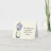 Invitation Be My Bridesmaid Mason Jar et Hydrangeas (Devant)