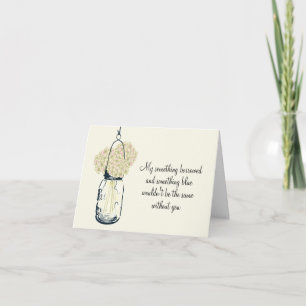 Invitation Be My Bridesmaid - Mason Jar et Hydrangeas