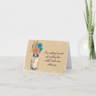 Invitation Be My Bridesmaid - Mason Jar & Fleurs sauvages