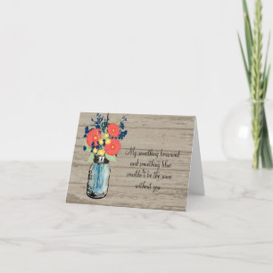 Invitation Be My Bridesmaid - Mason Jar & Fleurs sauvages