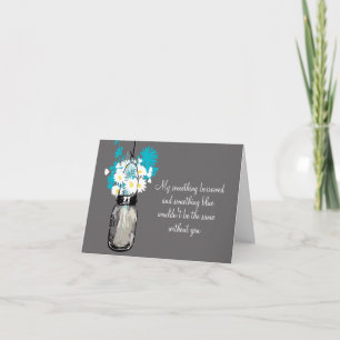 Invitation Be My Bridesmaid - Mason Jar & Fleurs sauvages