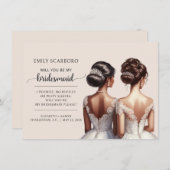 Invitation Be My Bridesmaid Proposition Africaine-Américaine (Devant / Derrière)