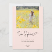 Invitation Be My Bridesmaid Script Signature Photo (Dos)