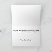 Invitation Be My junior Bridesmaid Request Card (Intérieur)