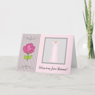 Invitation Be My junior Bridesmaid Request Card