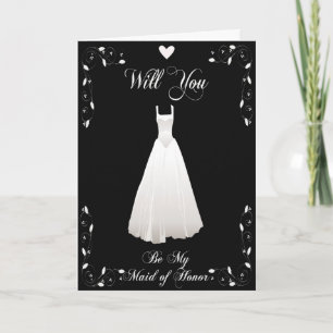 Invitation Be My Maid of Honor Wedding Invite