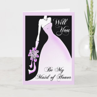 Invitation Be My Maid of Honor Wedding Invite