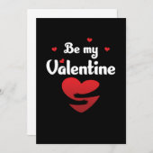 Invitation Be My Valentine Valentine Day Hearts Day Love Gif (Devant / Derrière)