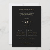 Invitation Be our Guest Quote Black Fancy Wedding 4 Photos (Dos)