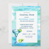 Invitation Beach Anniversaire Cocktail Party Margarita (Devant)