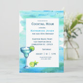 Invitation Beach Anniversaire Cocktail Party Margarita (Debout devant)