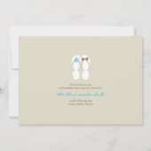 Invitation Beach Aqua Flip Flops Destination Mariage Invitati (Dos)
