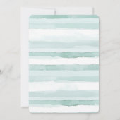 Invitation Beach Aqua Mint Stripes Mariage (Dos)