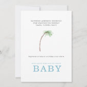 Invitation Beach Baby Baby shower tropical (Dos)
