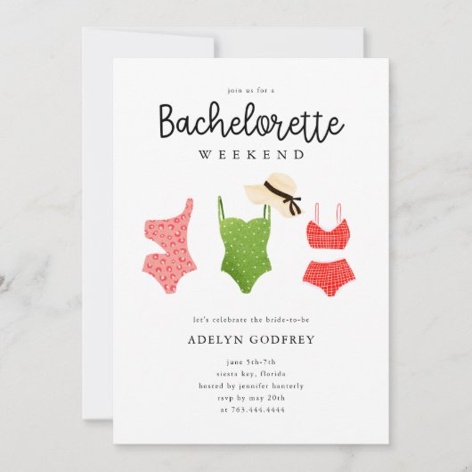 Invitation Beach Bachelorette (Devant)