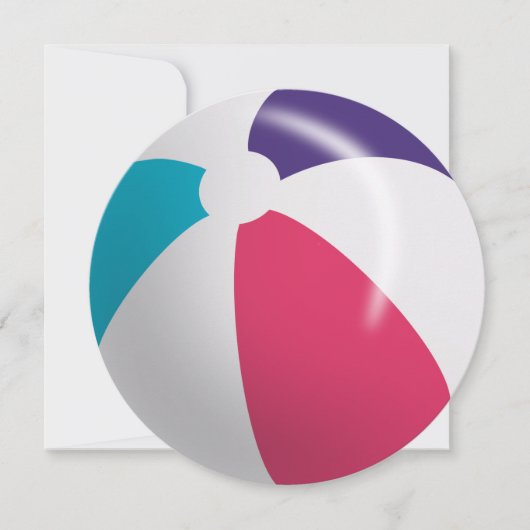 Invitation Beach Ball Pool Party Anniversaire (Devant)